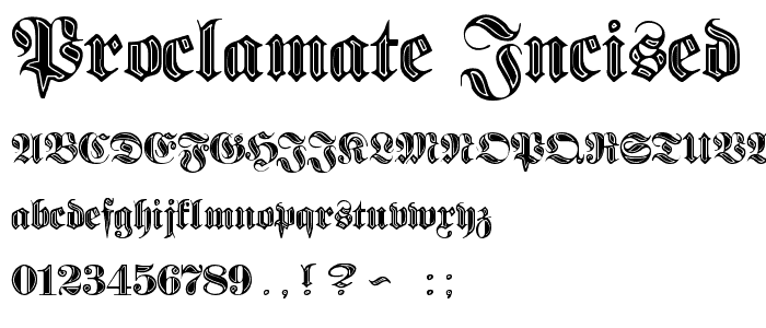 Proclamate Incised Heavy font